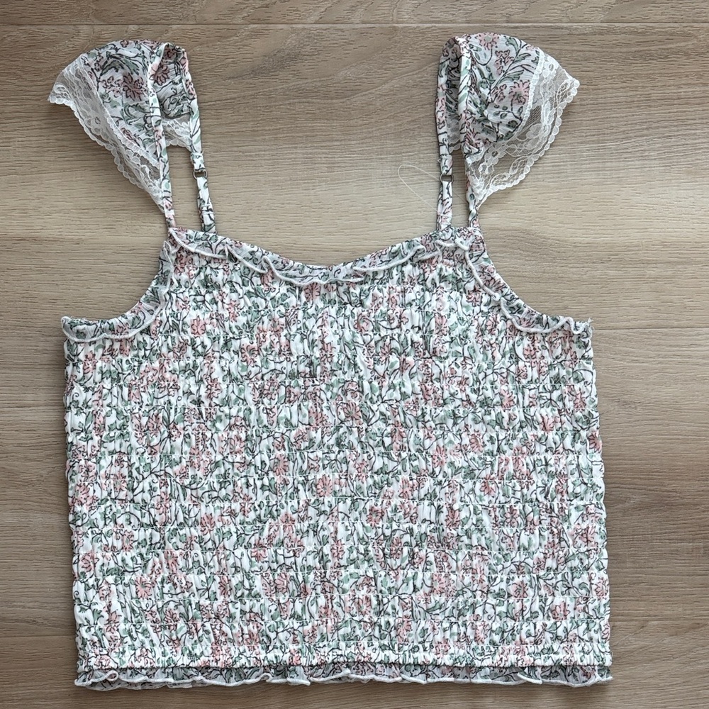 A&F - Smocked Floral Blouse